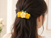 yellow Alligator Hair clip 1