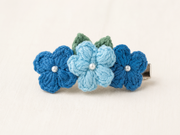Blue Alligator Hair clip 2