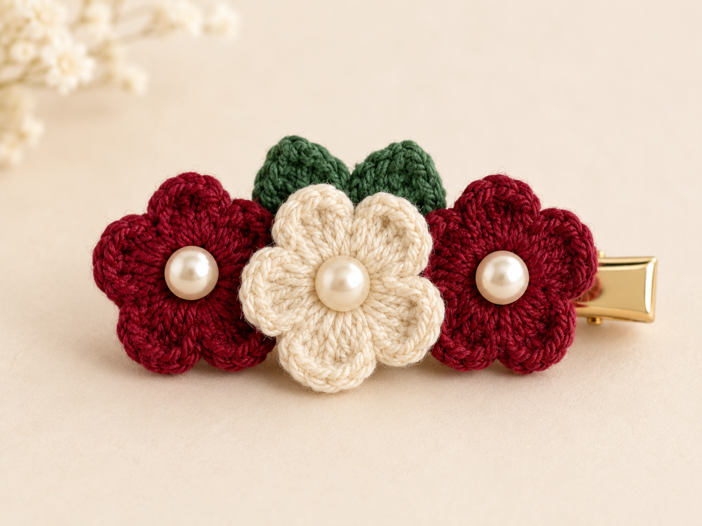 Red Alligator Hair clip 2