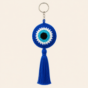  crocheted evil eye keychain2