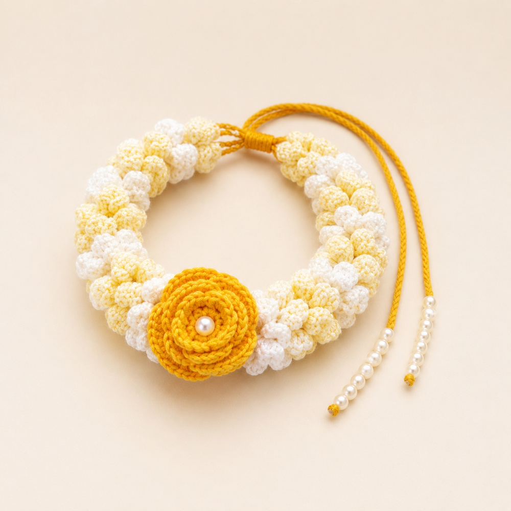 handmade crocheted Gajra 1