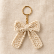 Cream Bow keychain3