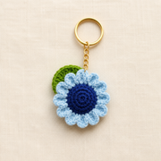 Handmade Crochet Daisy Flower Keychain