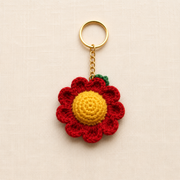 Red flower keychain