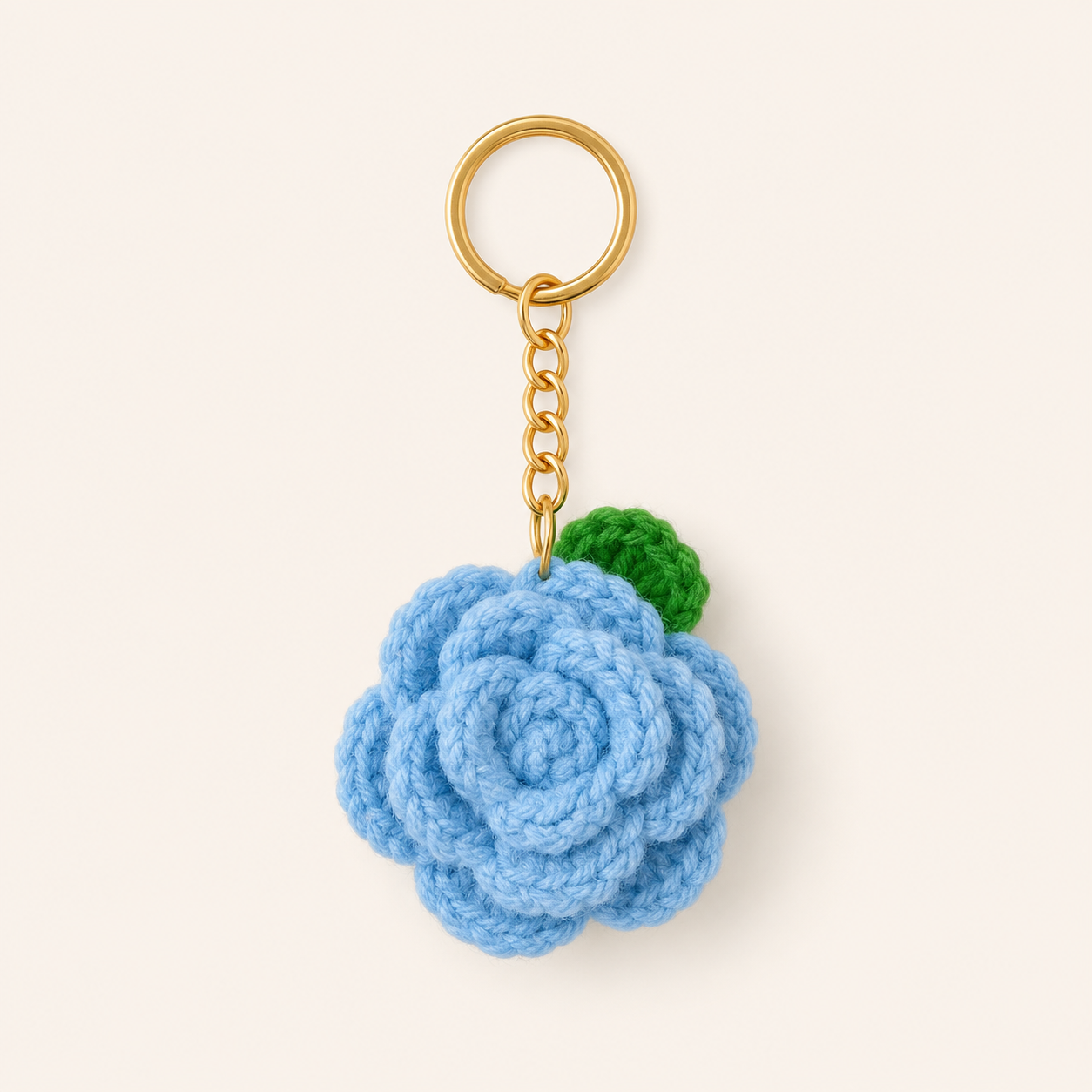  light blue flower keychain