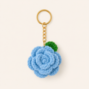  light blue flower keychain