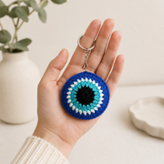 Blue evil eye keychain 3