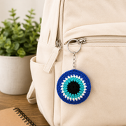 Blue evil eye keychain 1