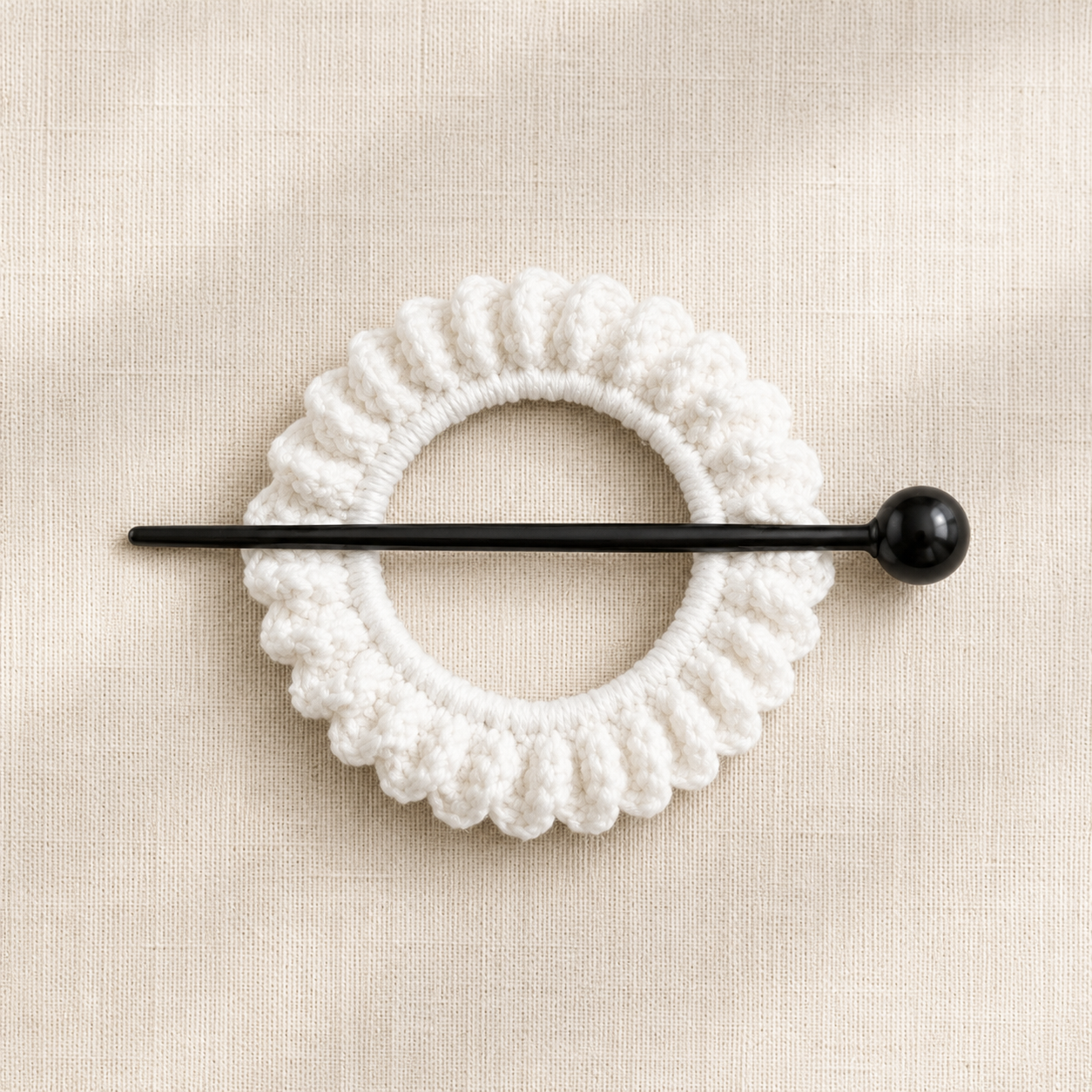 crochet sunflower  White 1