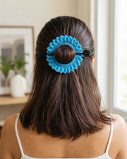 crochet sunflower  sky blue 2