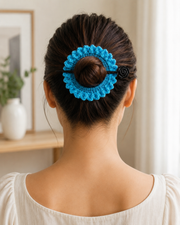 crochet sunflower sky blue 3