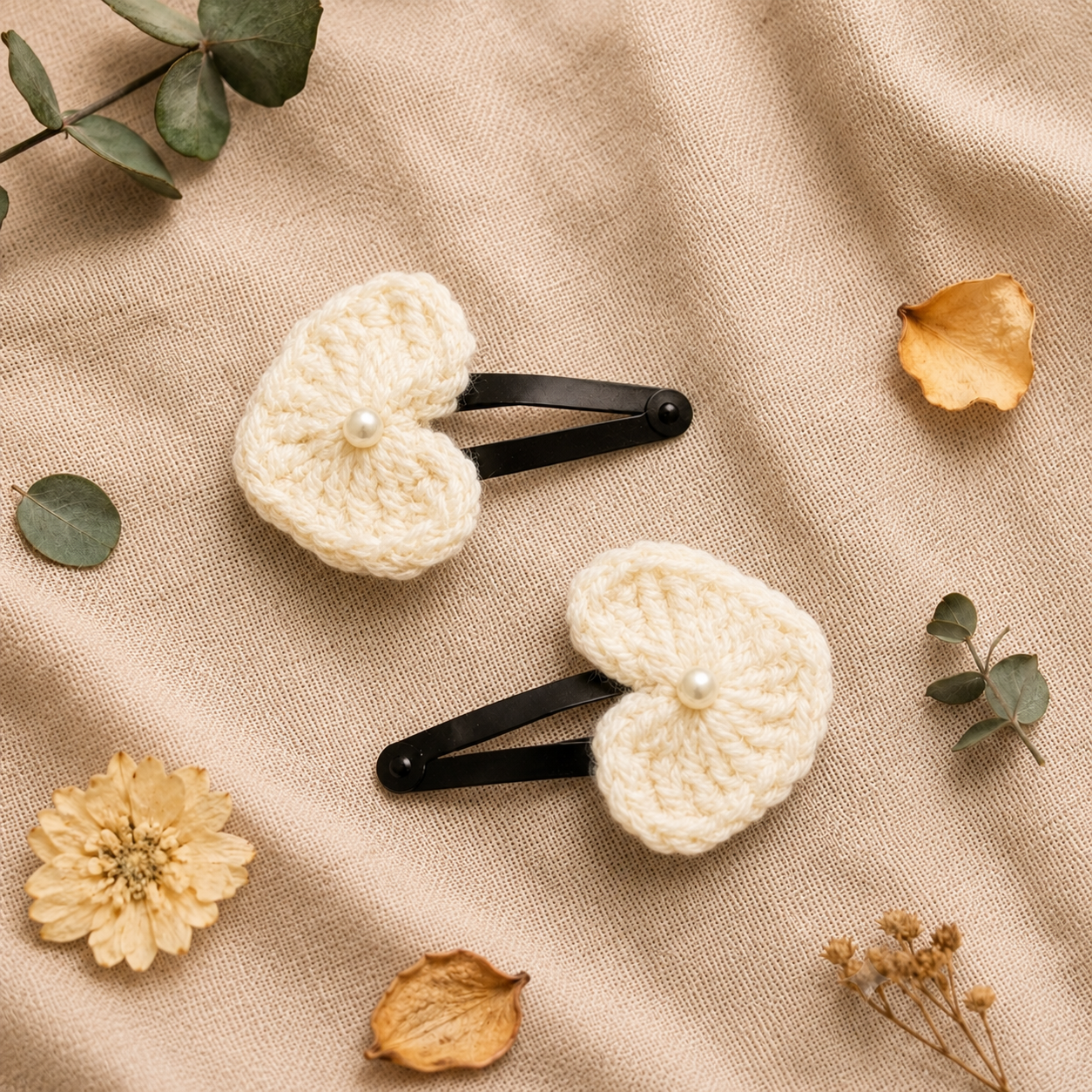 cream Hair Pin 1