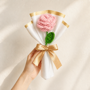 crochet  Pink  flower bouquet