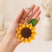 crocheted sunflower charm3