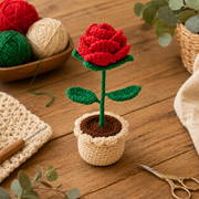 Handmade Red flower pot2