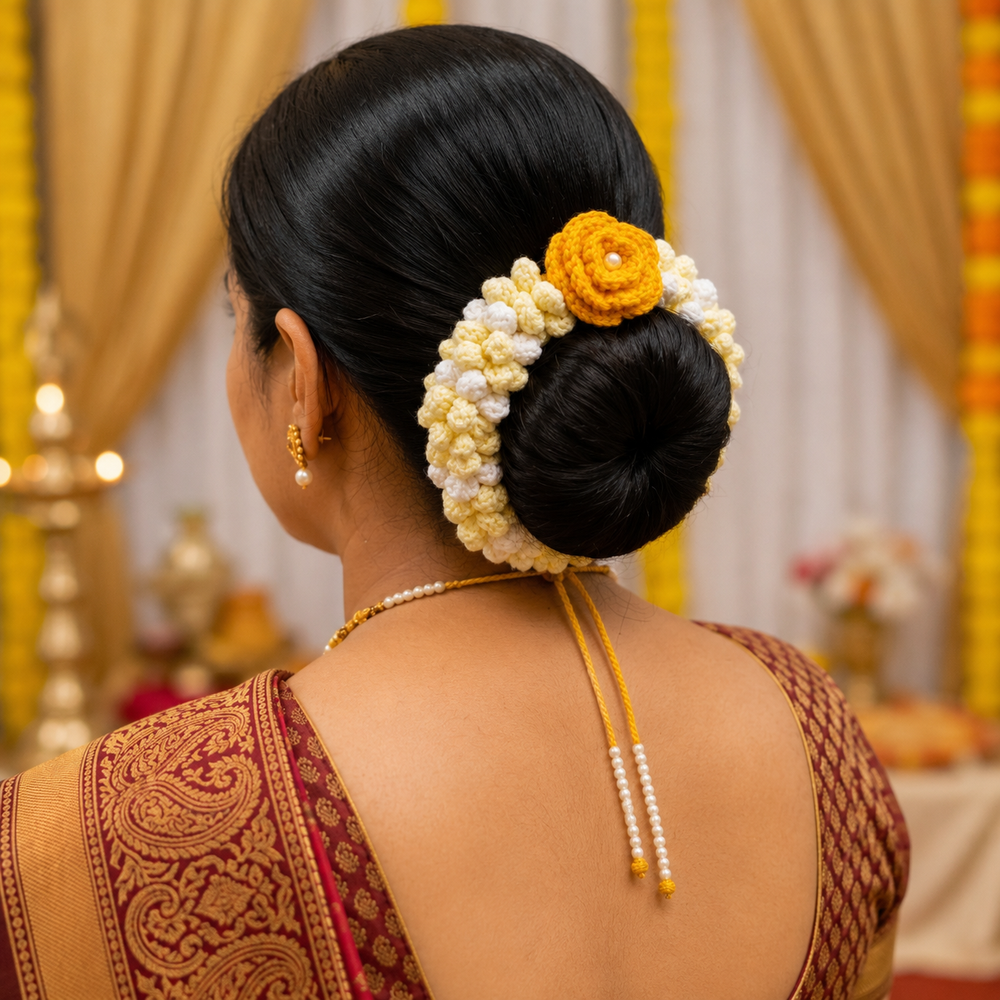 handmade crocheted Gajra 2
