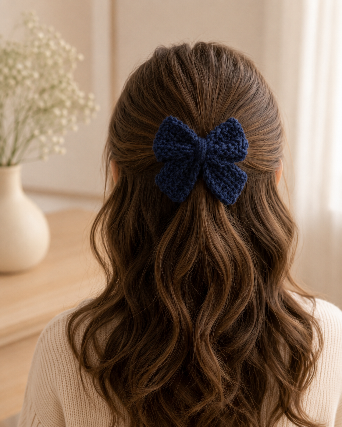 Navy Blue Bow accessory 1