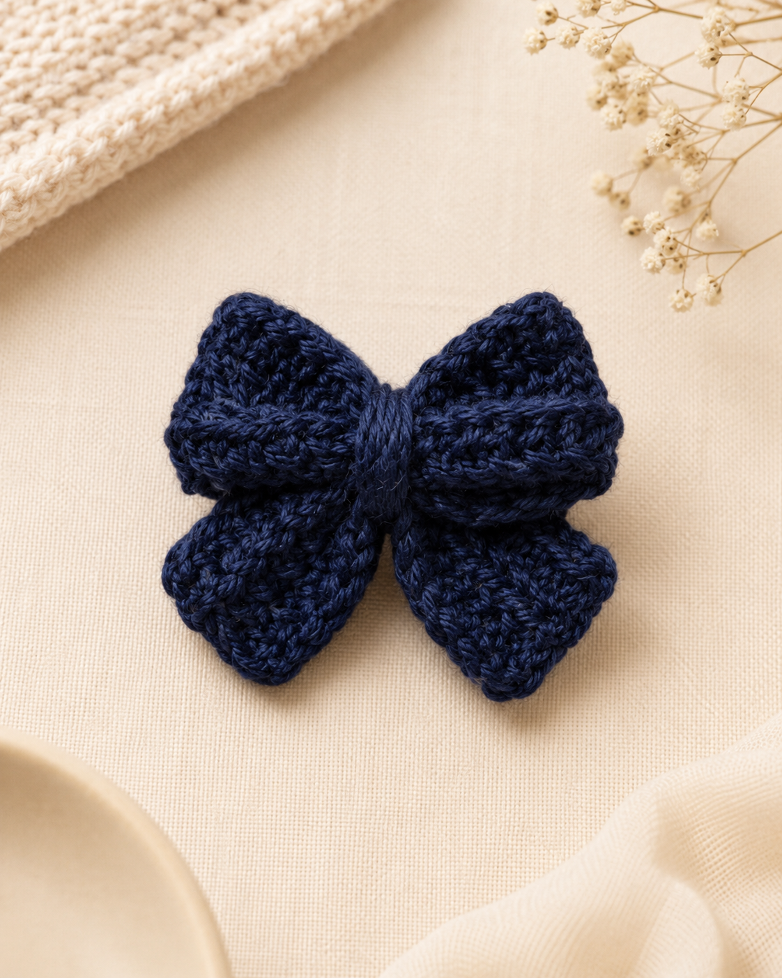 Navy Blue Bow accessory 2