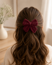 maroon Bow accessory 1
