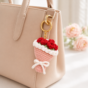 pink bouquet keychain 3