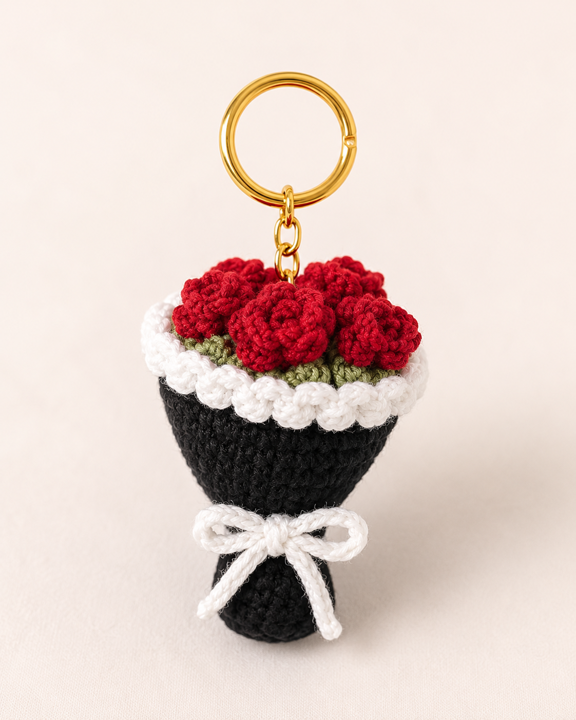 black bouquet keychain