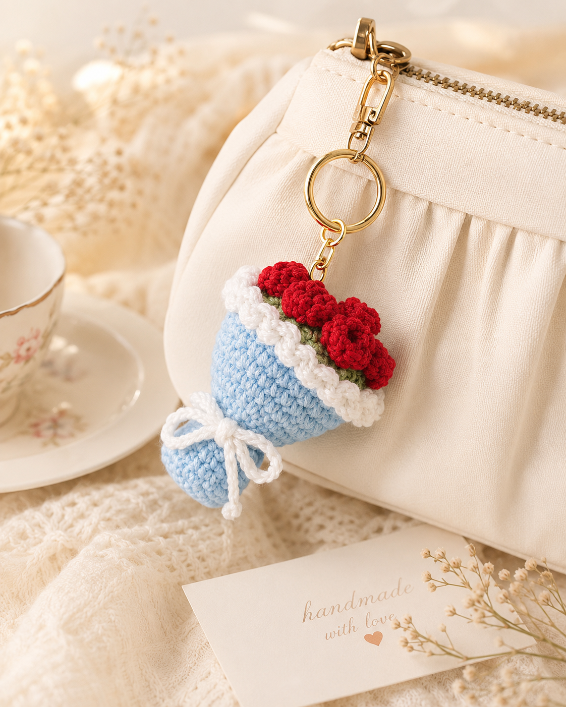 blue bouquet keychain3