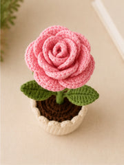 Handmade pink flower pot3