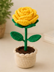 Handmade Yellow flower pot