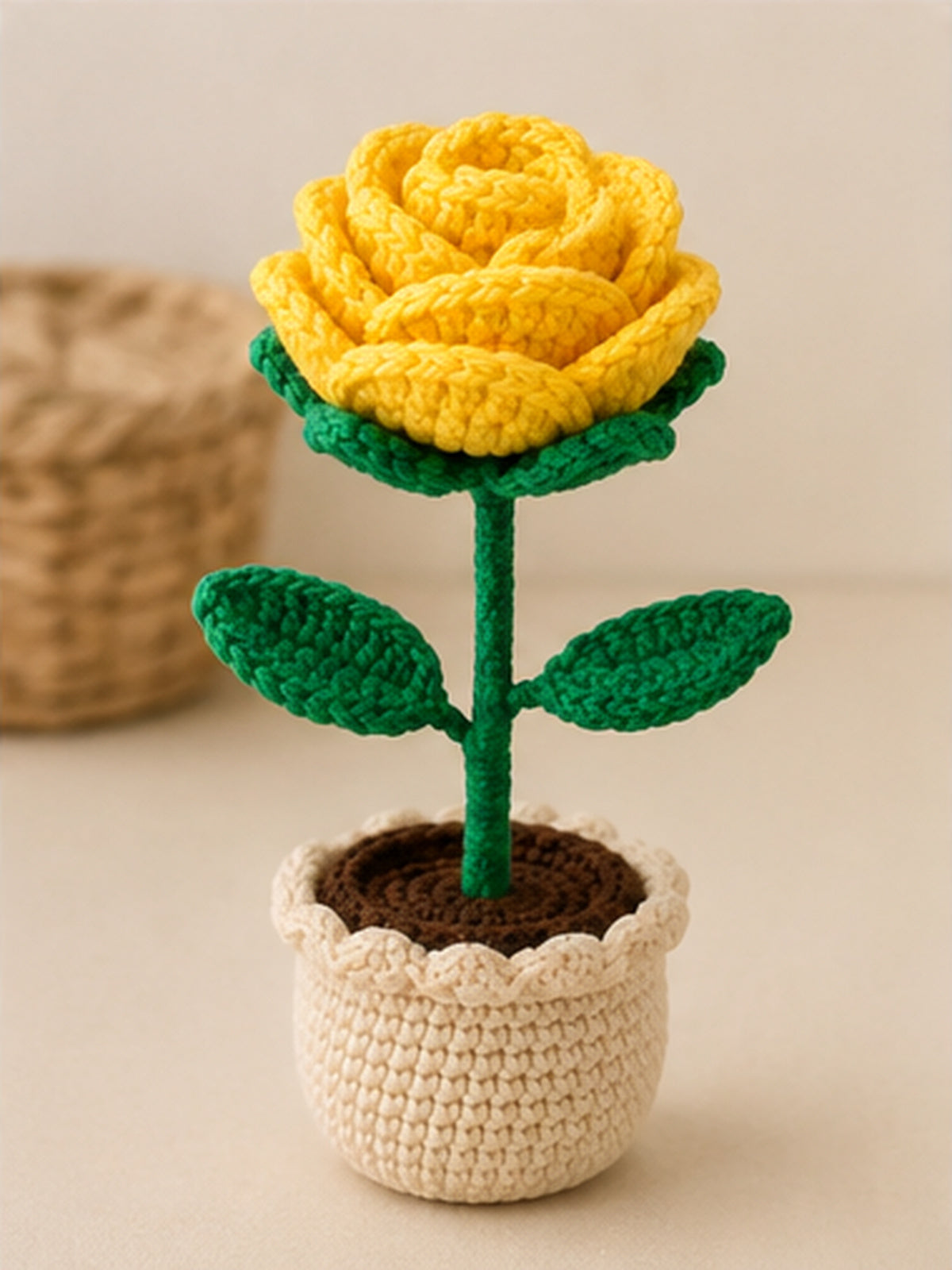 Handmade Yellow flower pot2