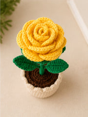 Handmade Yellow flower pot3